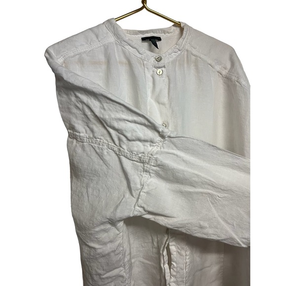 OSKA linen top white button up with shell buttons size 2XL - Picture 1 of 7